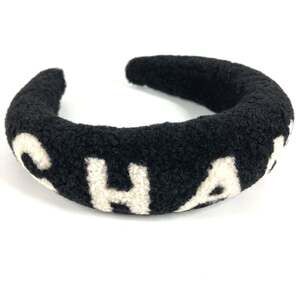 CHANEL AAB263 25 Fall/Winter CC Logo Coco Mark Headband Hairband Shearling Wo...